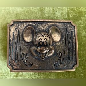 Vintage Al Shelton Walt Disney Productions Mickey Mouse Belt Buckle